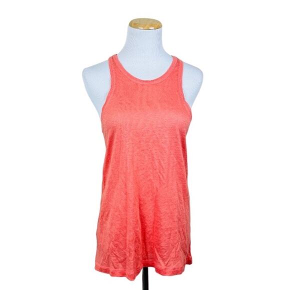 MNG MANGO Coral Linen Racerback Sleeveless Tank Top XS/SMALL Scoop Neck NWT - Picture 1 of 7